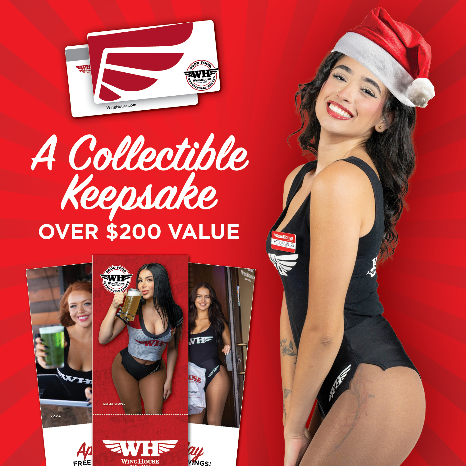 T-shirt Winghouse Palm Harbor FL - Motif Graphique Noir, Taille XL, Occasion Très Bon état, Style Casual US