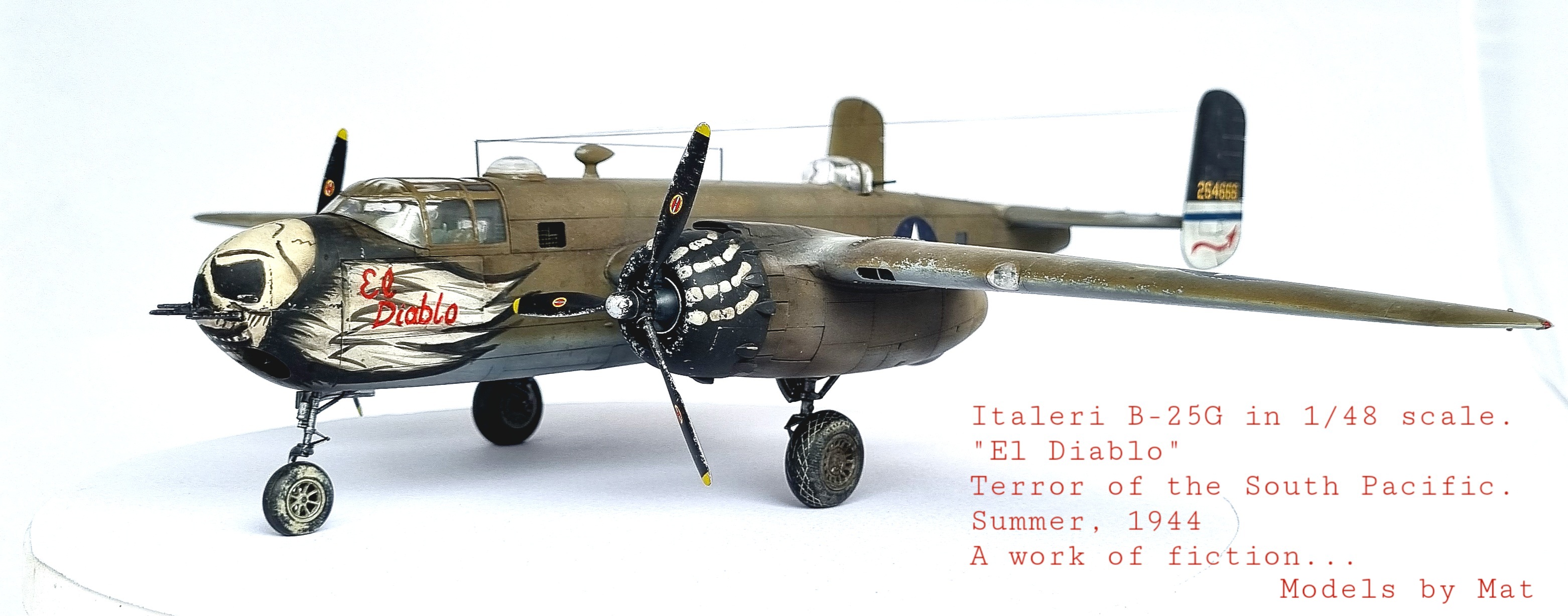 Italeri B-25G model build in 1/48 scale