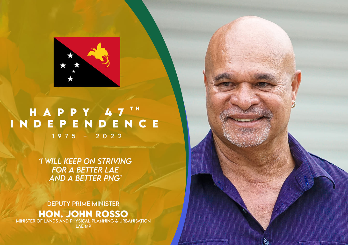 HAPPY 47TH... - LAE OPEN Electorate - JOHN ROSSO Dps MP | Facebook