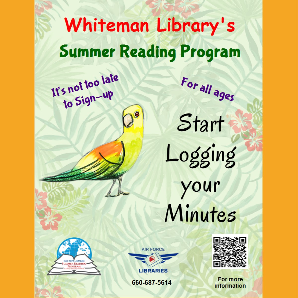 Today is the day to log minutes.... - Whiteman AFB Library | Facebook