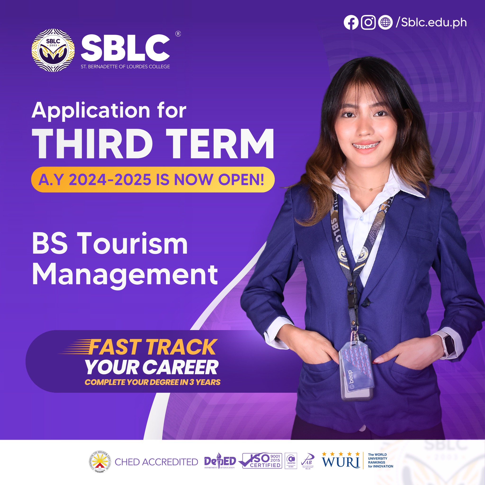SBLC - Application for Third Term A.Y. 2024-2025 IS NOW...