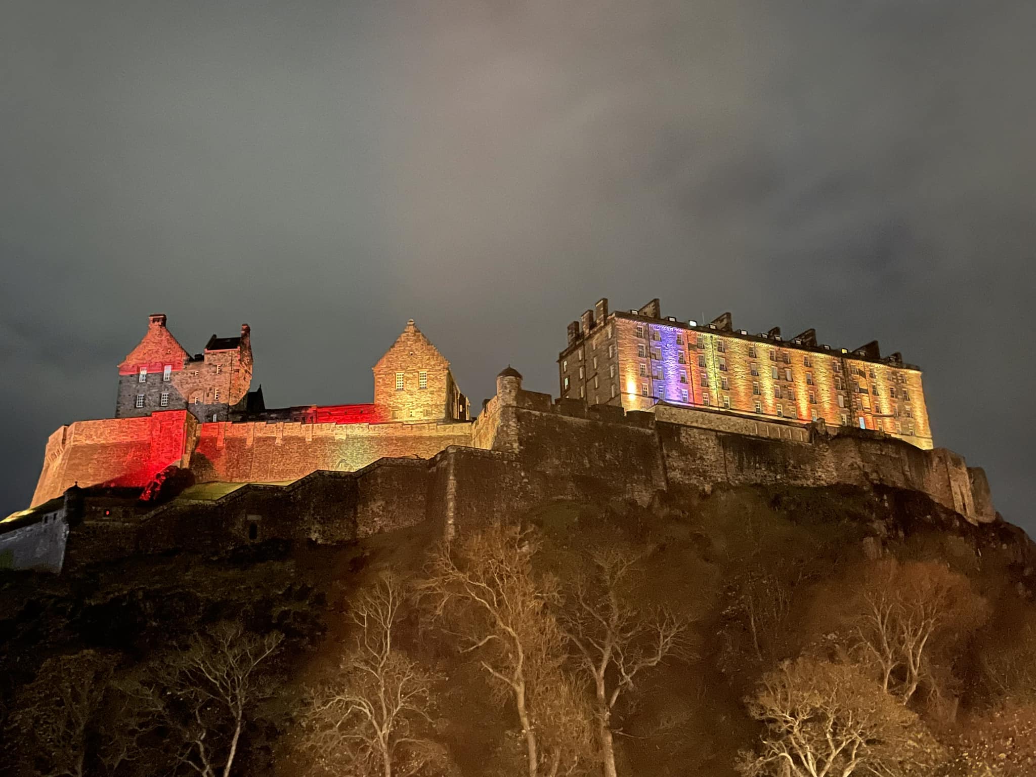 Edinburgh Castle from the roadside (if you were a bird)