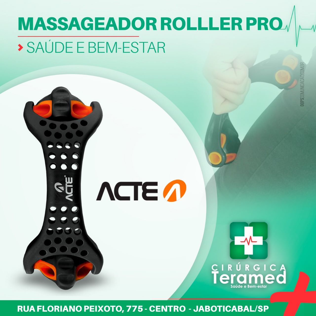 O Massageador Roller Pro possui formas... - Cirurgica Teramed