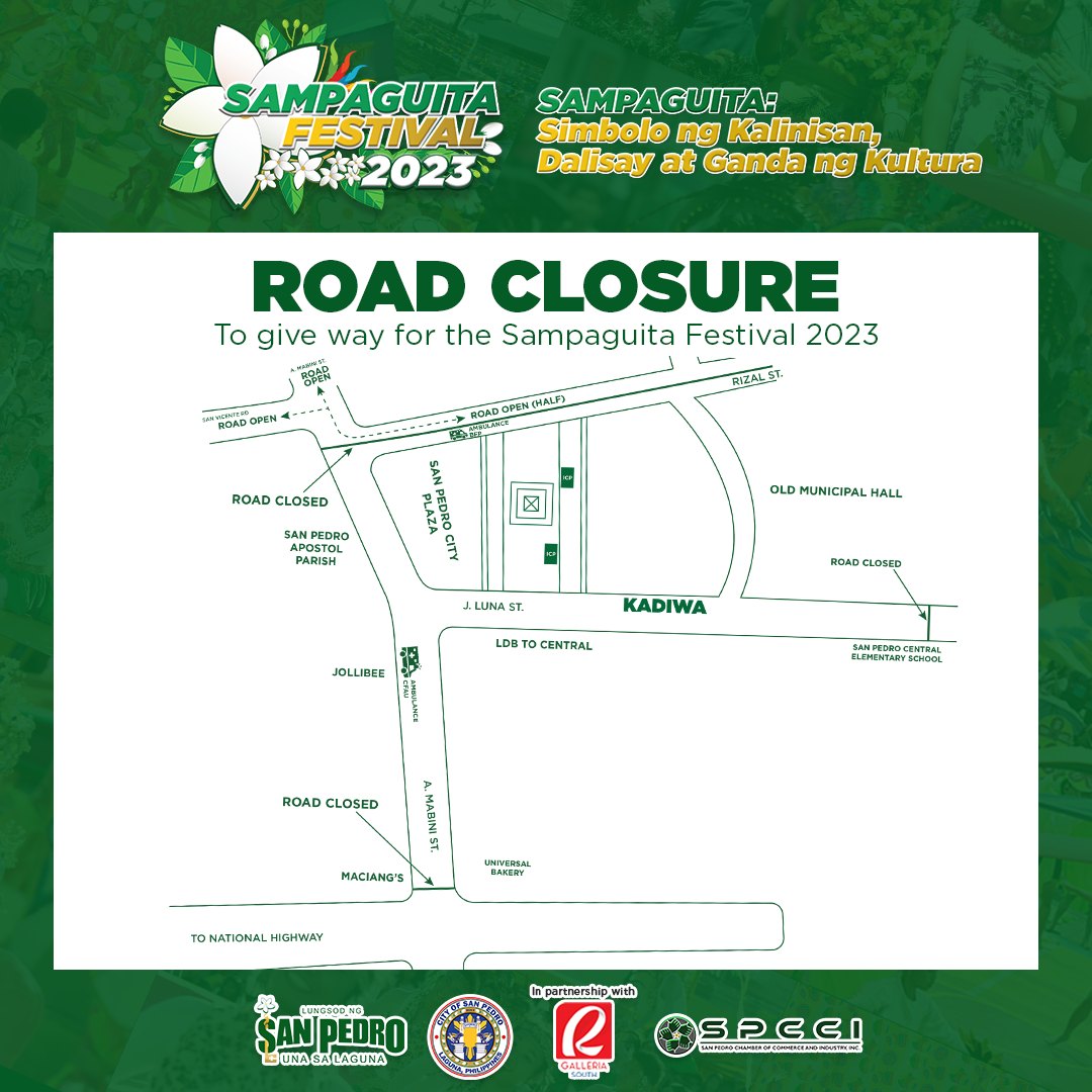 ANNOUNCEMENT | ROAD CLOSURE... - City Government of San Pedro | Facebook