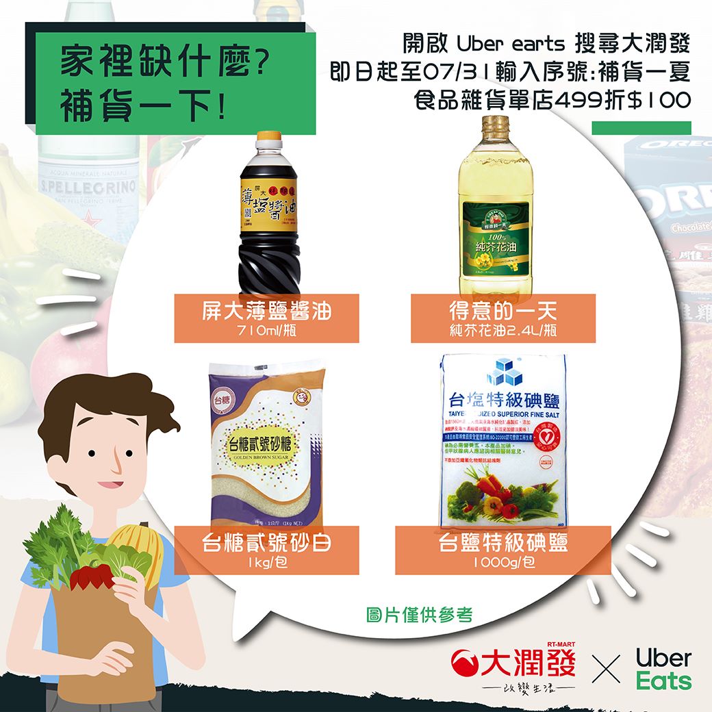 大潤發頭份店 大潤發頭份店 Uber Eats 咦 這很像快用完了 來 家裡缺什麼 Uber Facebook