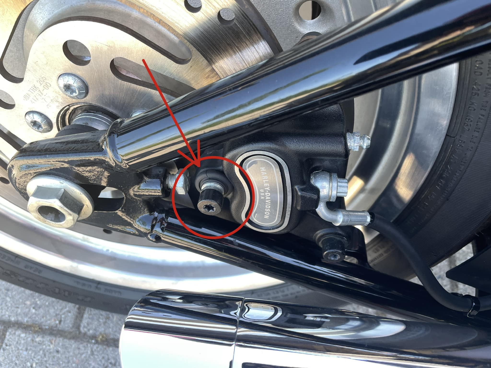 Harley-Davidson Fat Boy back brake assembly replacement