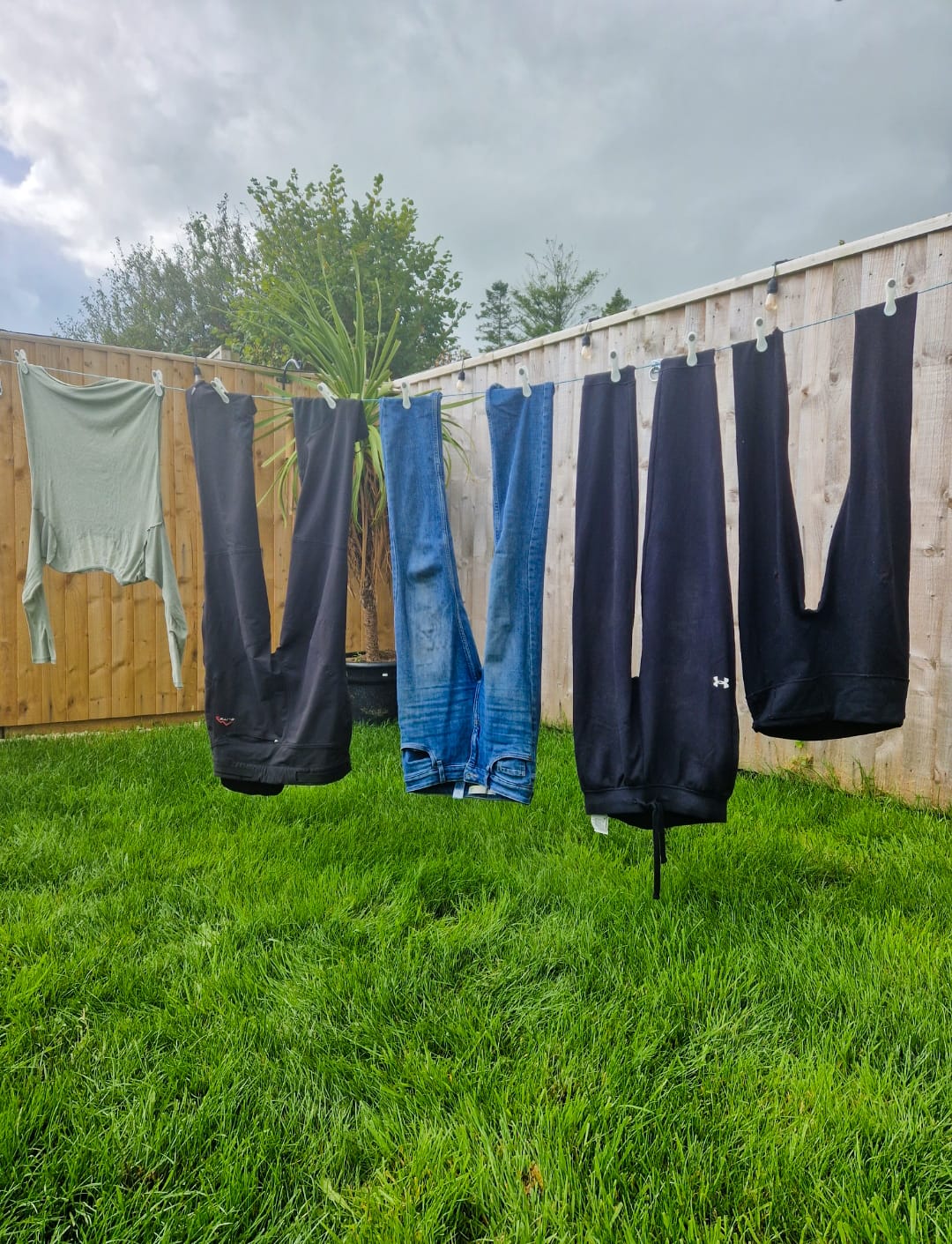 And the correct way to hang your clothes on a washing line is