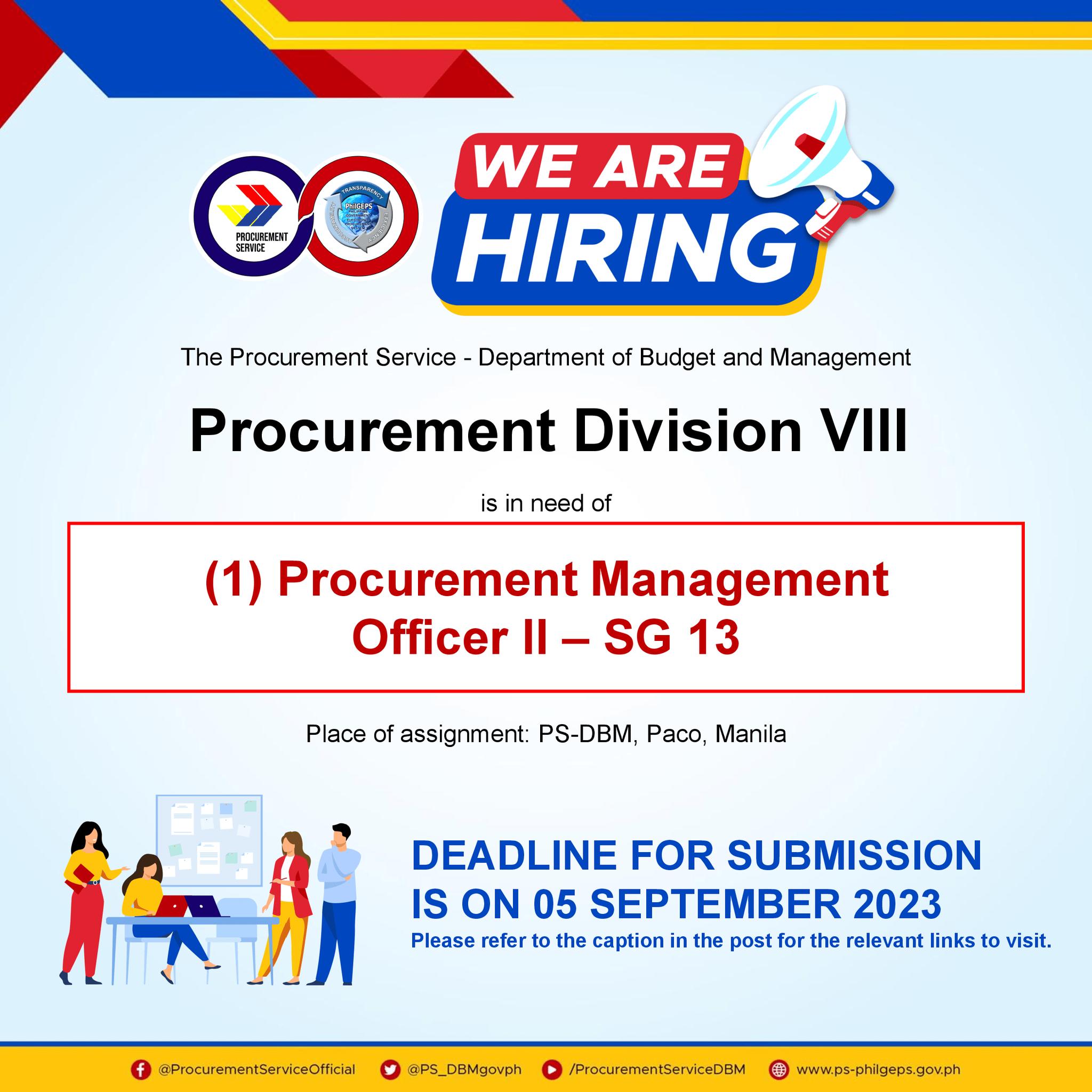 Procurement - The Procurement Division VIII of the Procurement Service ...