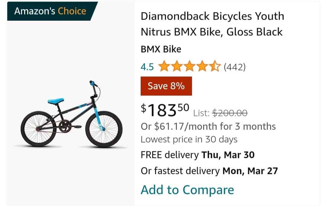 diamondback bicycles youth nitrus bmx bike gloss black Bike, Sports & Outdoors Very nice bmx bike 20”