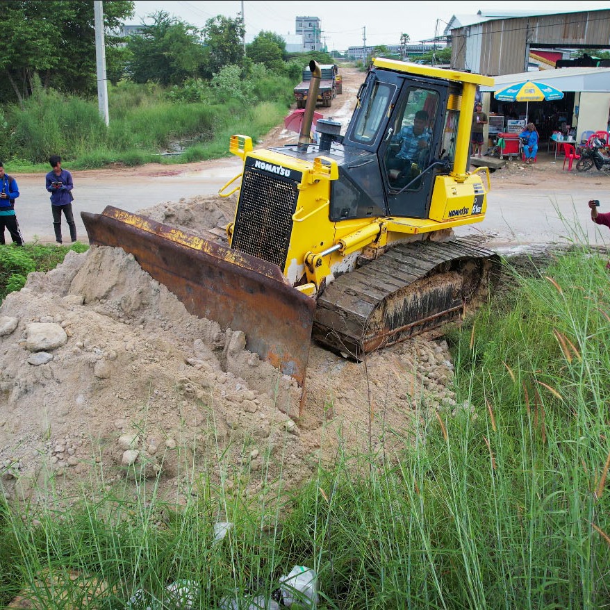 Wonderful Start New Project! Landfill on Flooded By Bulldozer D20P ...