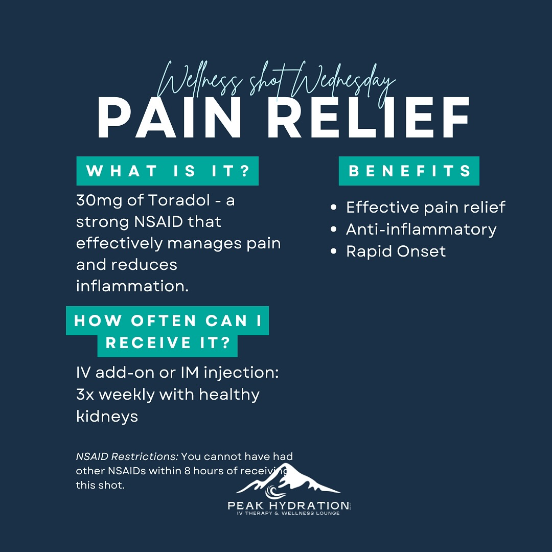 Peak - Sore from a workout? A lingering injury? The flu? Toradol is a ...