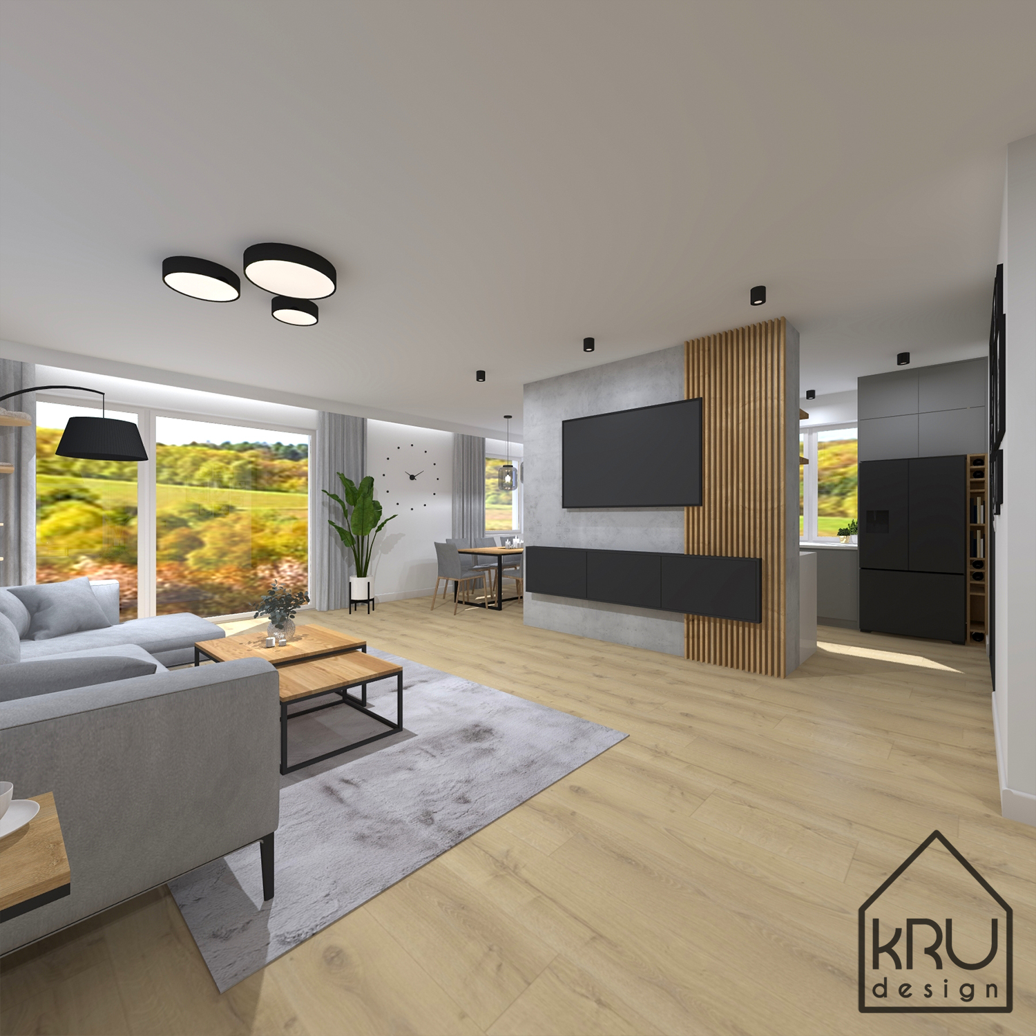 KRU Design - projektowanie wnętrz - Przestawiamy realizację jednego z ...