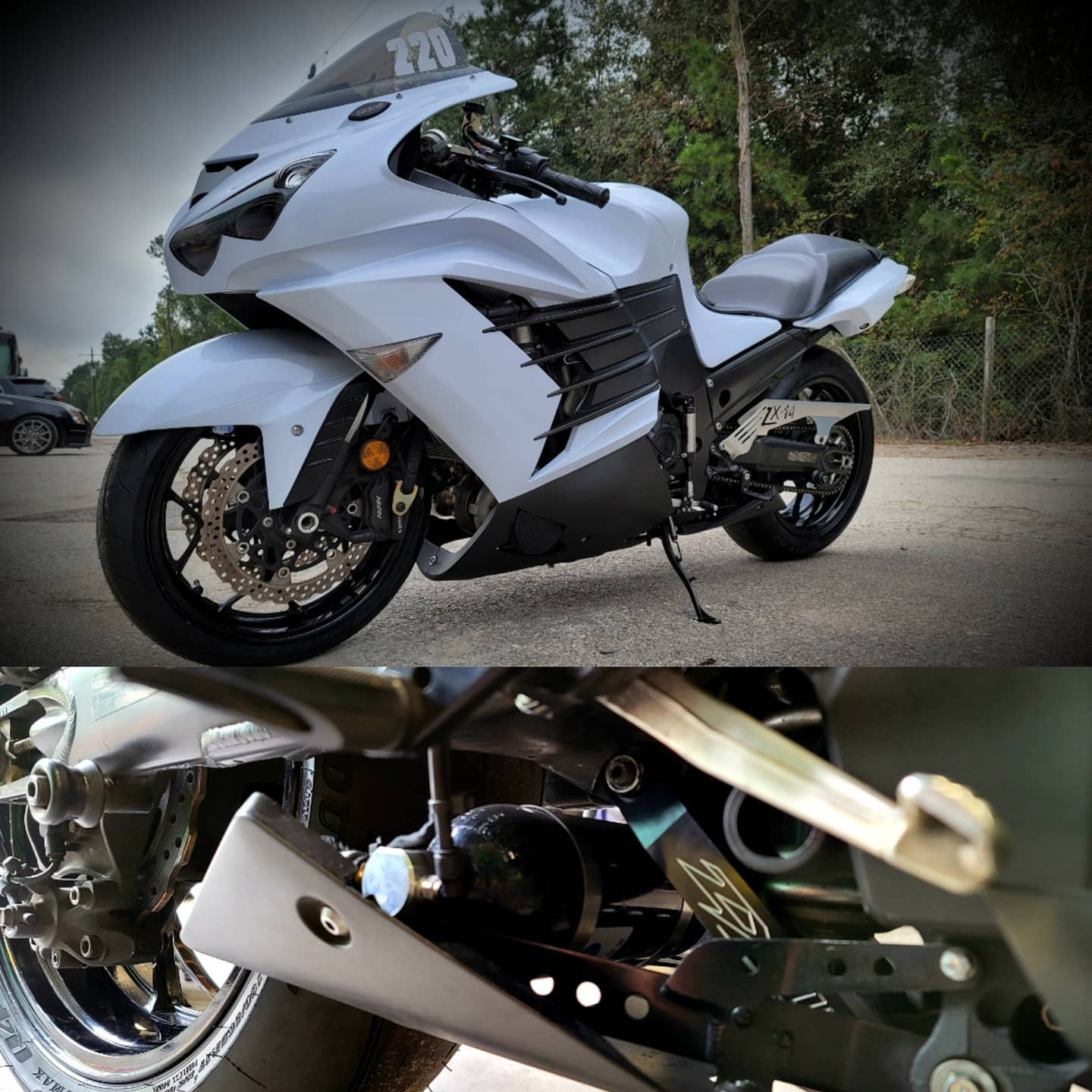 Rady！！ Husband watches wife ride ZX-14 with Brocks exhaust