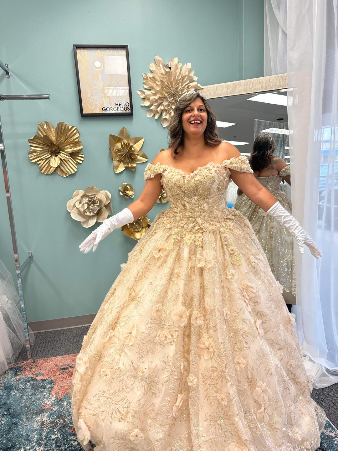 coming to america gold wedding dress Bridal gown shopping at USA Bridal in Nashville coming to america queen aoleon