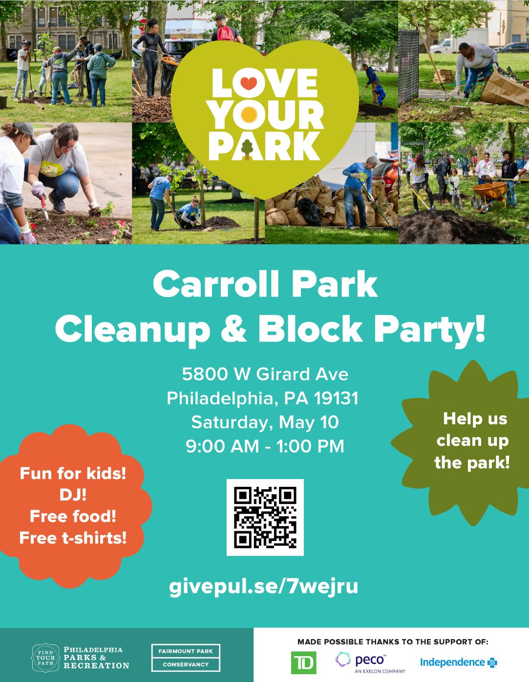 Carroll Park Love Your Park Spring Clean up & Block Party