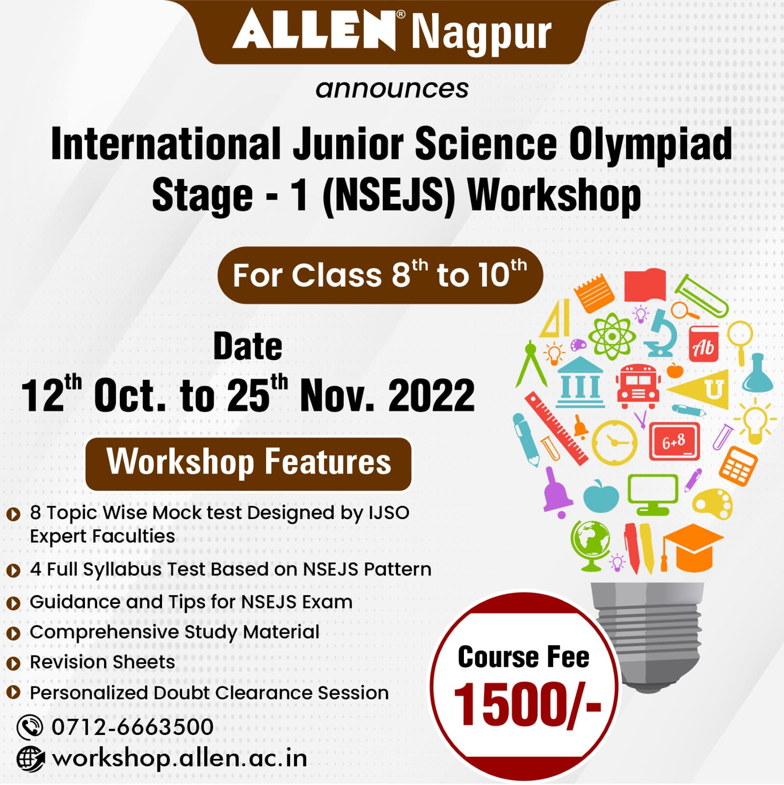 Attention Class 8th to... - ALLEN Career Institute, Nagpur | Facebook