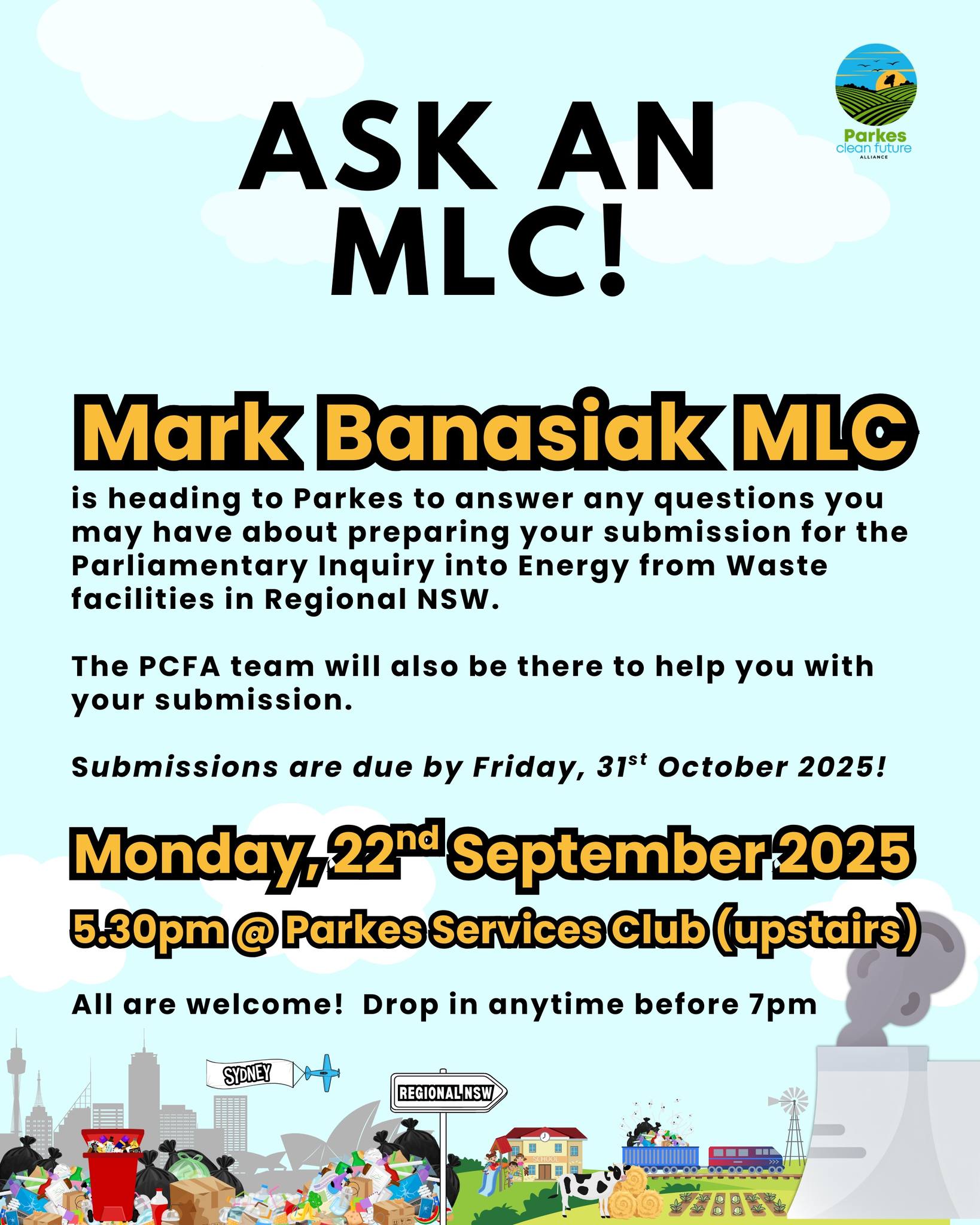 Ask an MLC! Parliamentary Inquiry into Energy from Waste Submission Help