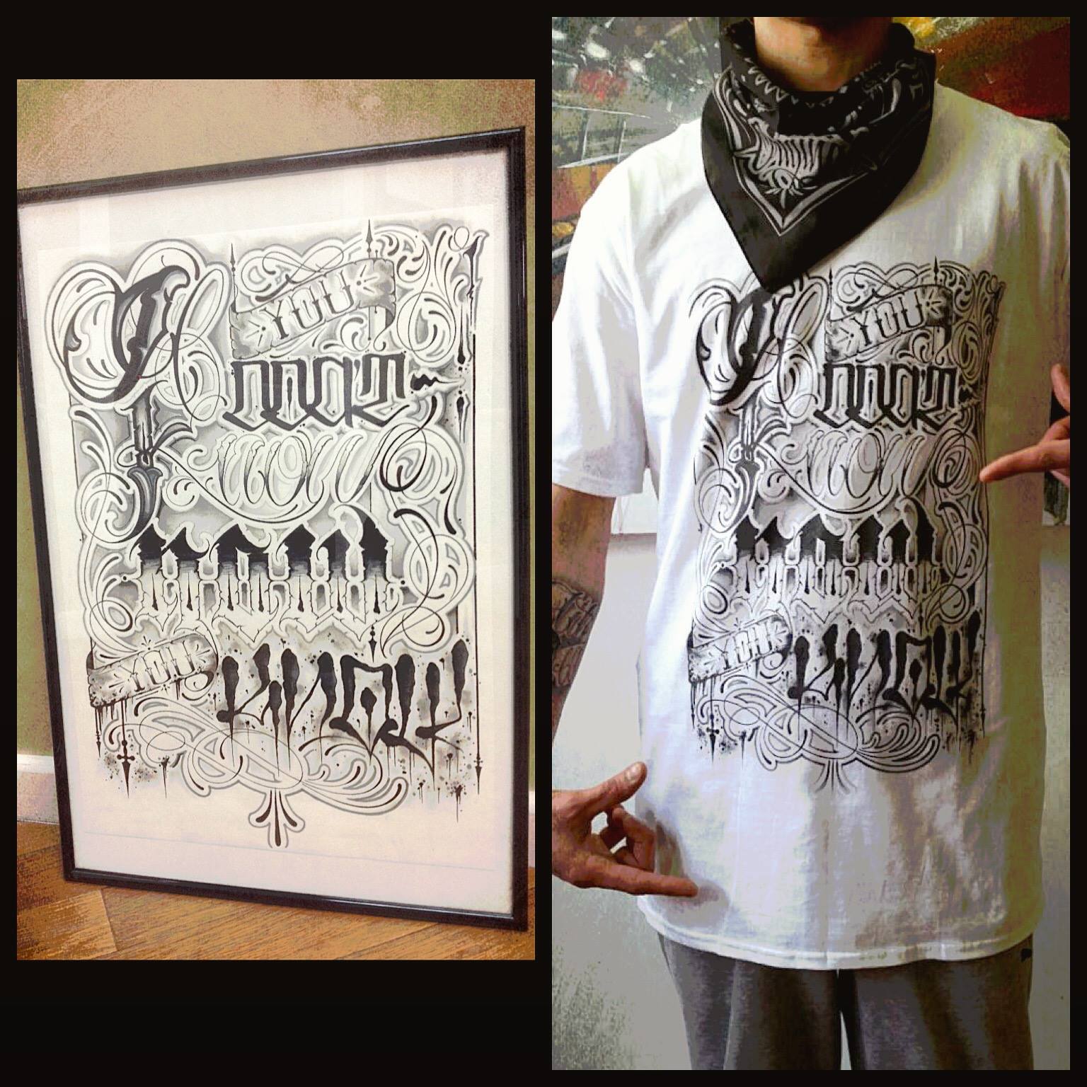 Gabri L Tattoo - From paper to T-shirt.... 