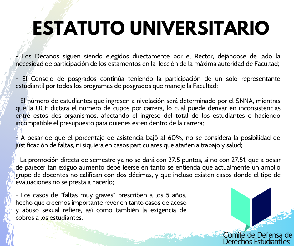 Comité Defensa de Derechos Estudiantiles CDDE - A continuación dejamos ...