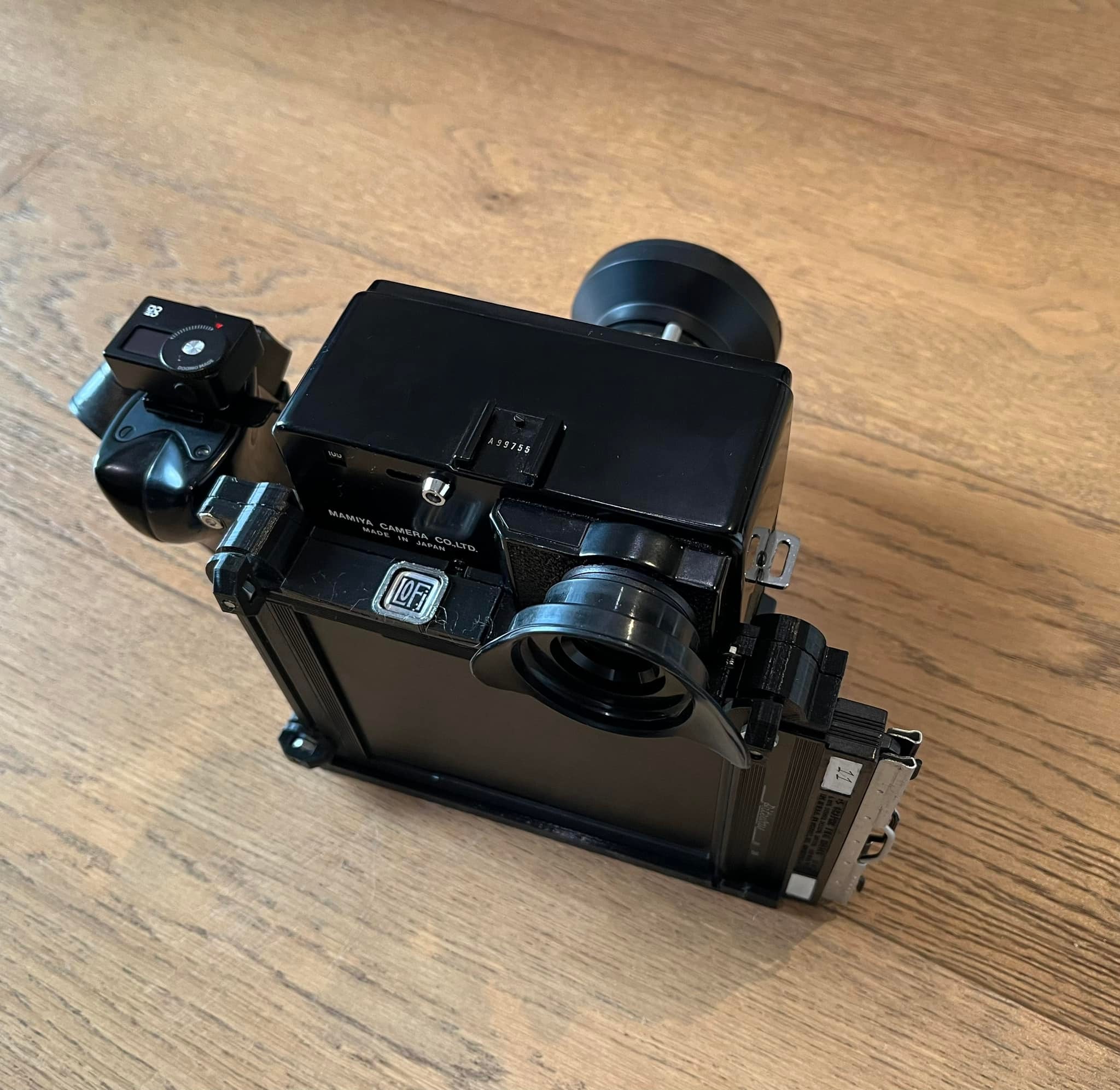 Mamiya Universal Press camera used in swamp