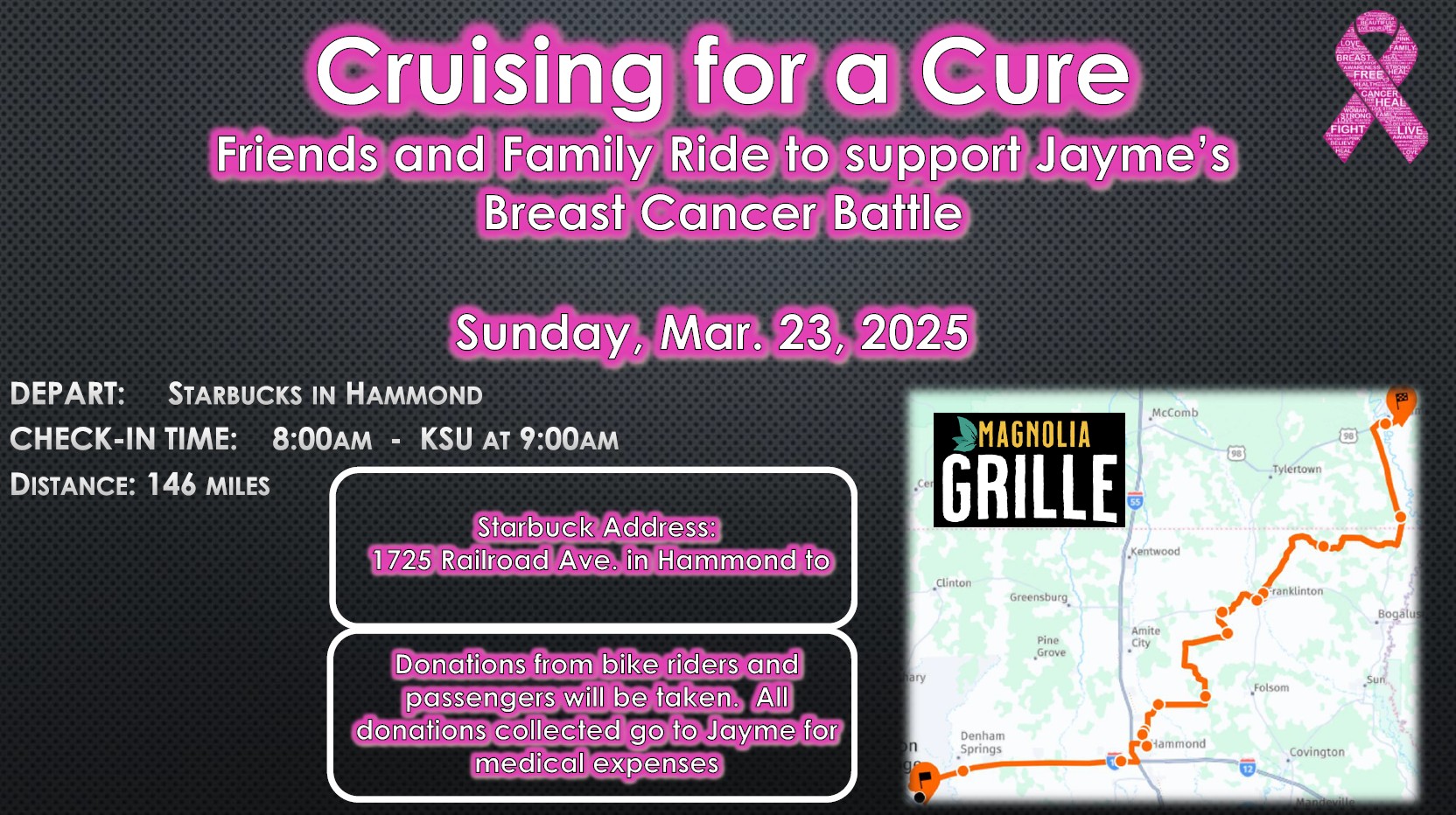 Baton - This is a Friends and Family ride to raise money to help Jayme ...