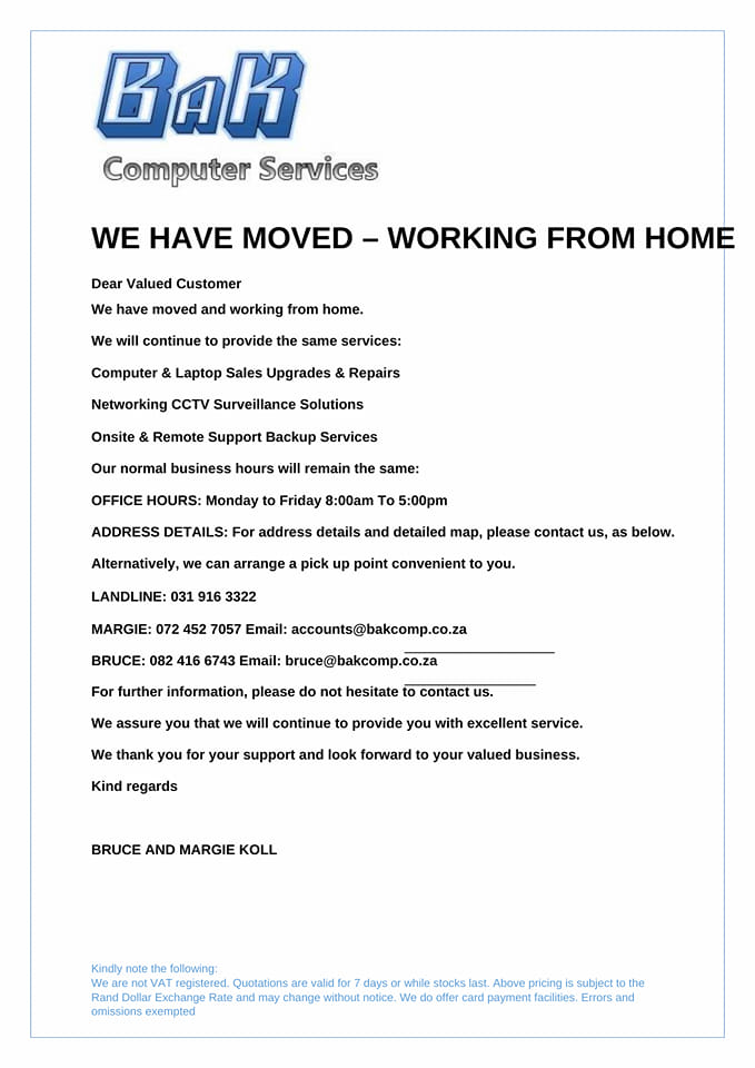 BAK Computer Services | Winkelspruit