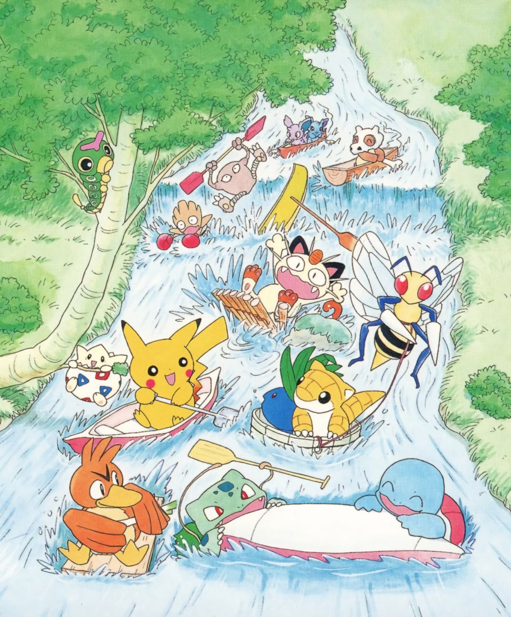 Satoshi Tajiri - Pokémon - Pokemon racing at the wild river! 🌊 | Facebook