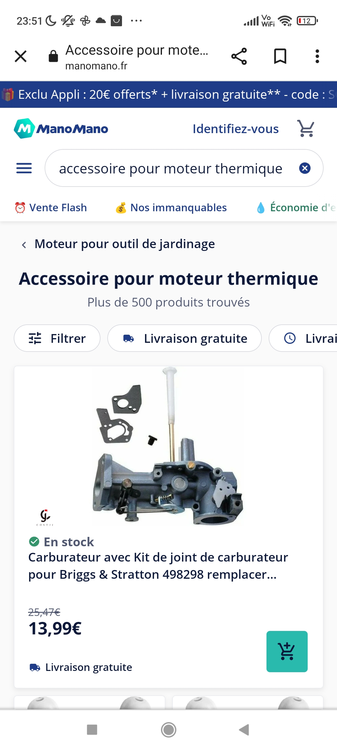 Solenoid Coupure Carburant Compatible Briggs & Stratton - Remplace 846639 - Pour Tondeuse & Moteur Jardin