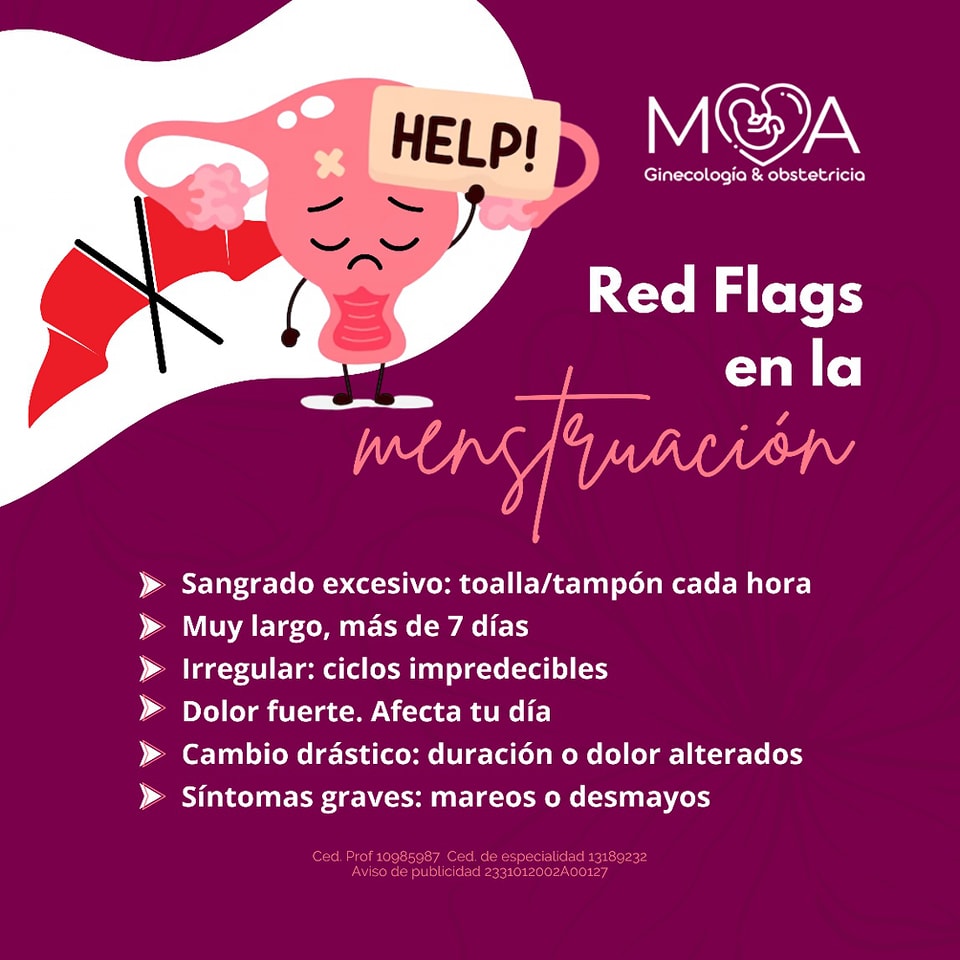 Dra. - Red flags en la menstruación Tu ciclo menstrual dice mucho sobre ...