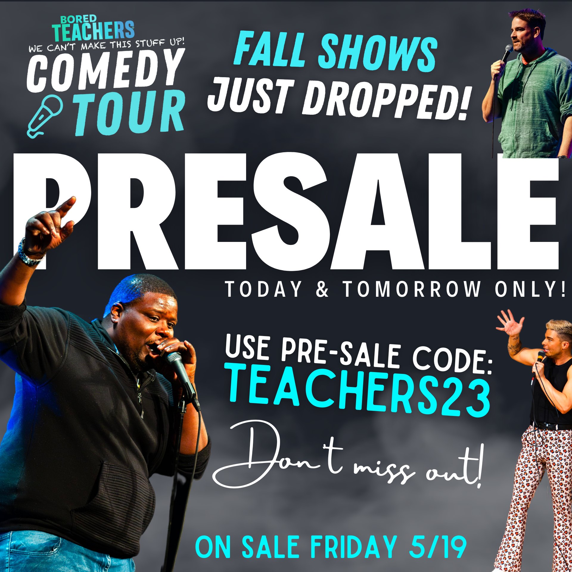 Bored Teachers - Our Fall Comedy Tour shows are officially... | Facebook