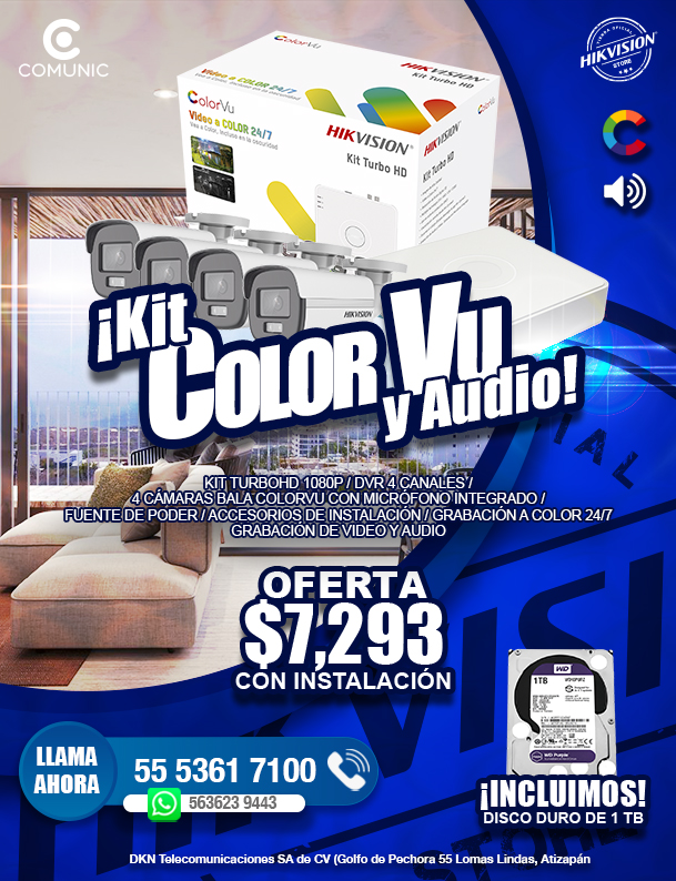 🚨 | OFERTAS COMUNIC ¡Adquiere ahora tu Kit ColorVu con Audio! I N C L U ...