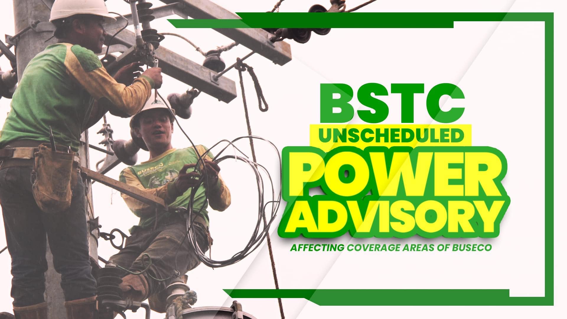 Buseco Kasanag - || BSTC UNSCHEDULED POWER INTERRUPTION... | Facebook