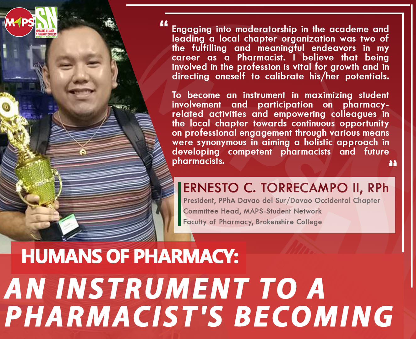Meet Sir Ernest,... - Mindanao Alliance of Pharmacy Schools