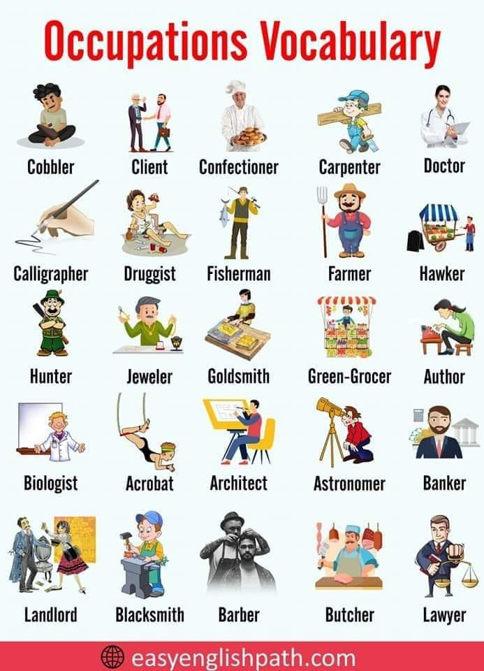 TeachEng-1O1 - Occupations vocabulary | Facebook