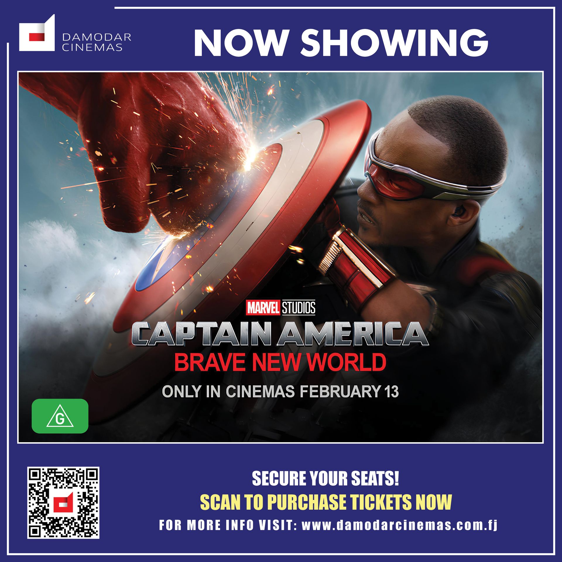 Damodar Cinemas - Captain America Brave New World Grand opening today ...