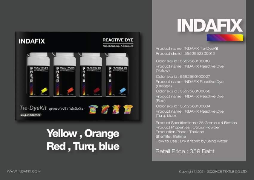 Indafix สีย้อมผ้าสำหรับเส้นใยธรรมชาติ