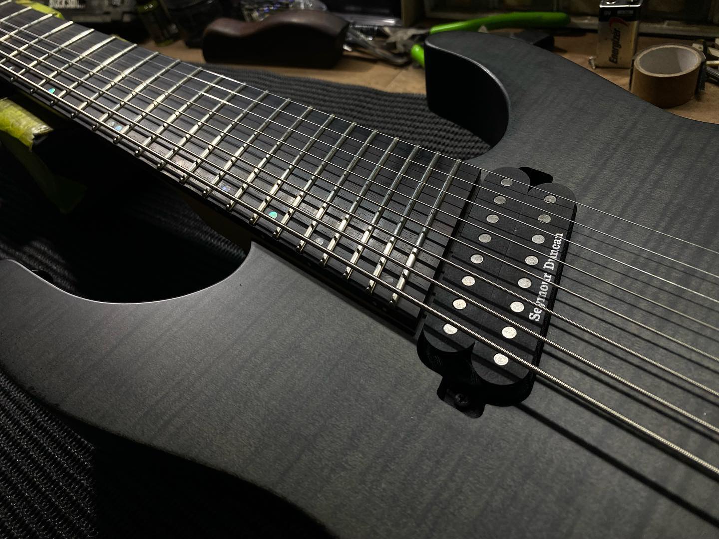 LTD Deluxe M-1008MS Multi Scale 8-String Guitar - See Thru Black