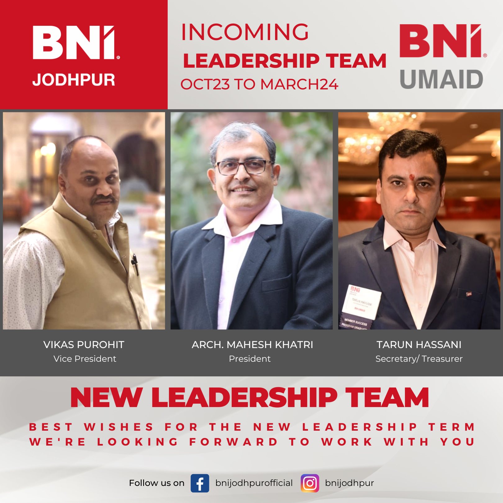 BNI JODHPUR - A Grand Salutation and a Heartfelt Welcome...