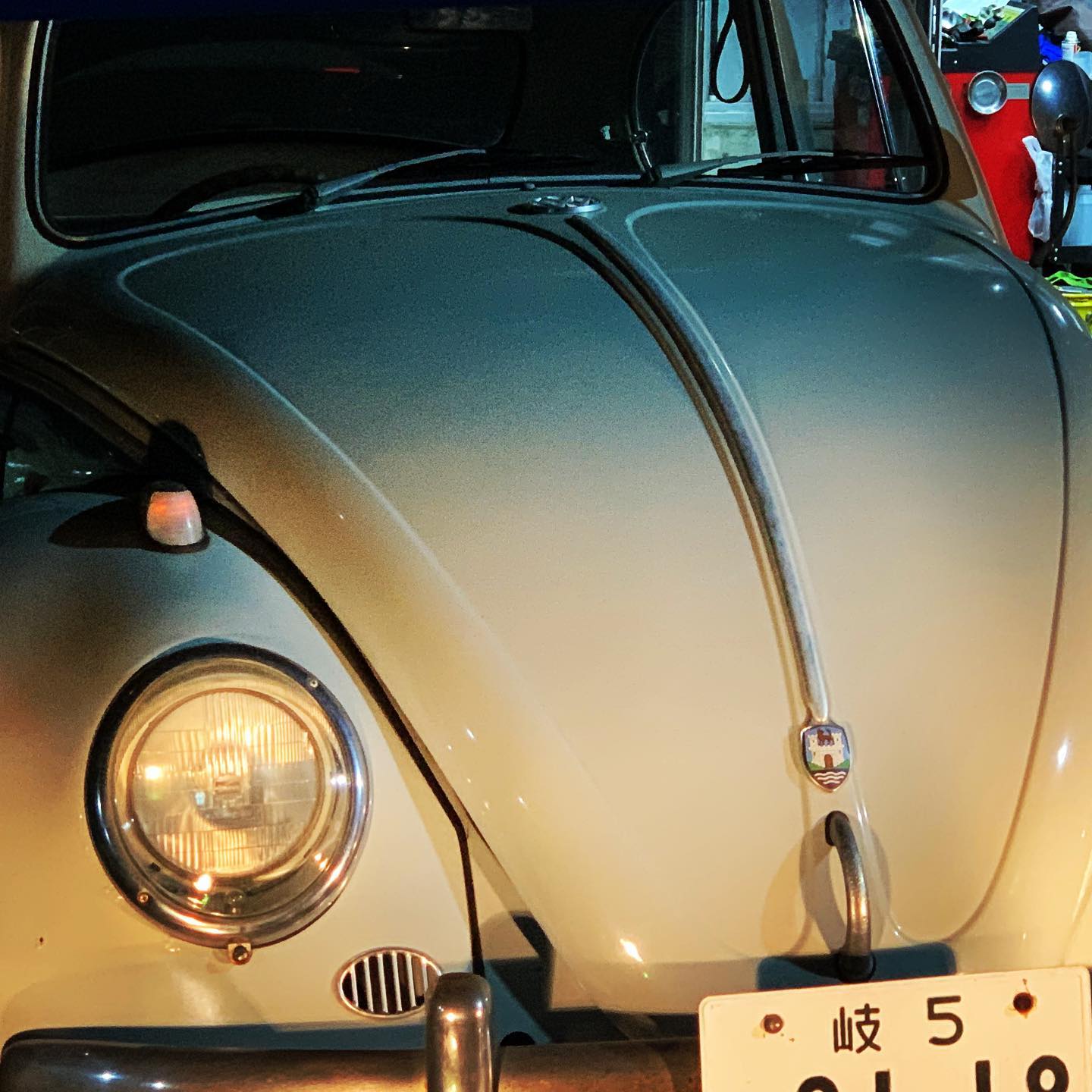 空冷VW ビートル リア エンジンフード ナンバー灯 直接岐阜取りに