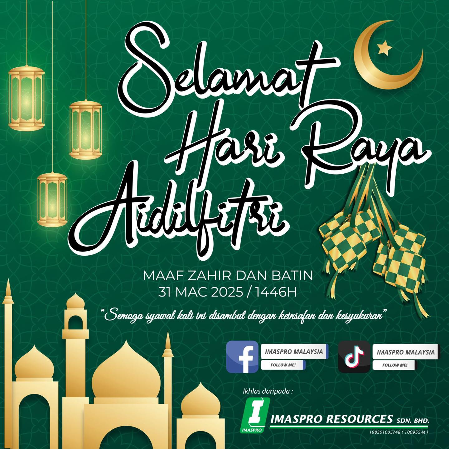 Imaspro - 🌙Selamat Hari Raya Aidilfitri ! ~ 🌃 #imaspro #imaspromalaysia ...