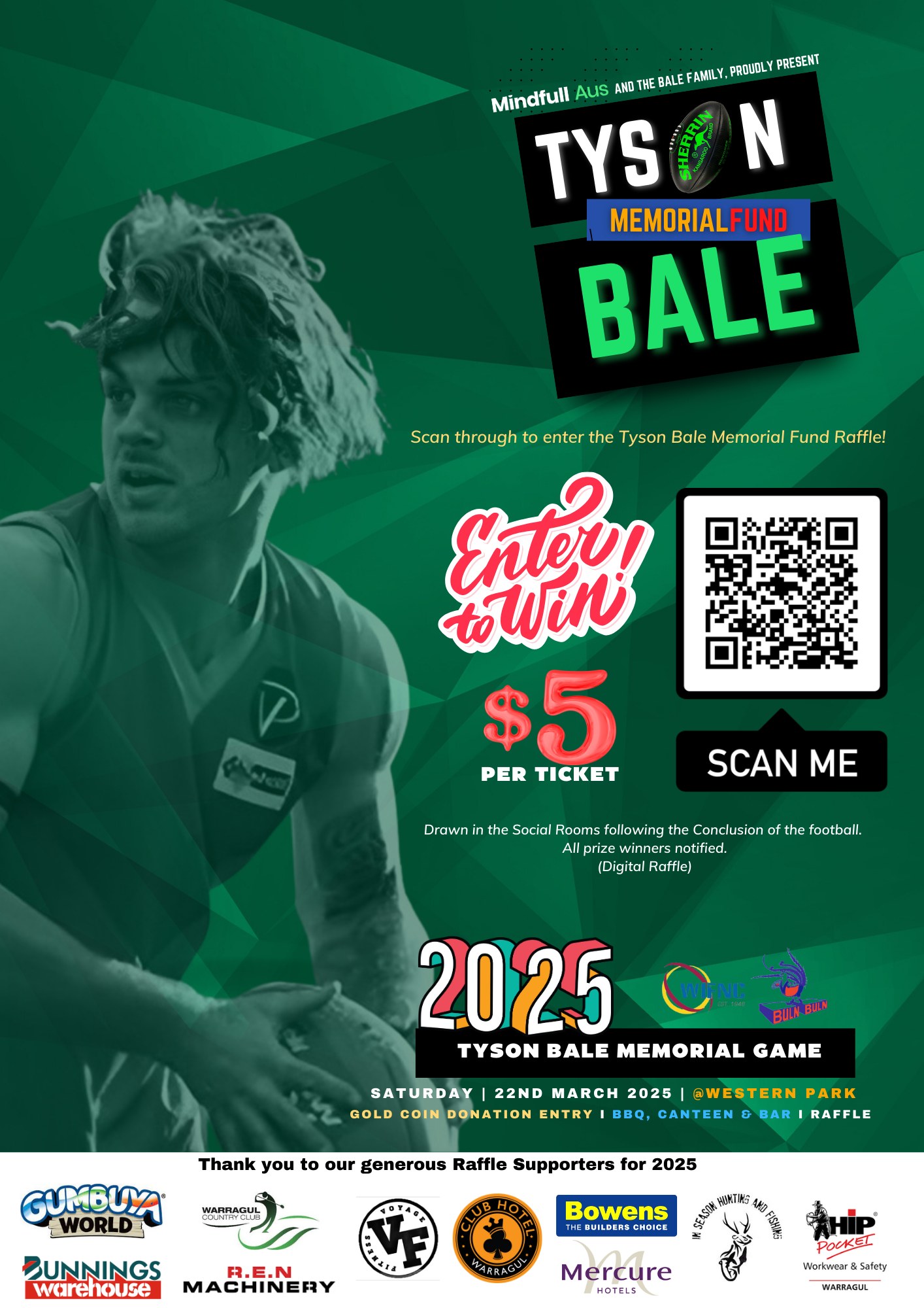 Mindfull Aus - - The Raffle for the Tyson Bale Memorial Game is back up ...