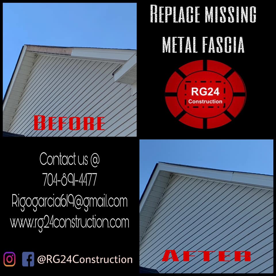️Here we replaced a metal fascia.⬅️... - RG24 Construction | Facebook