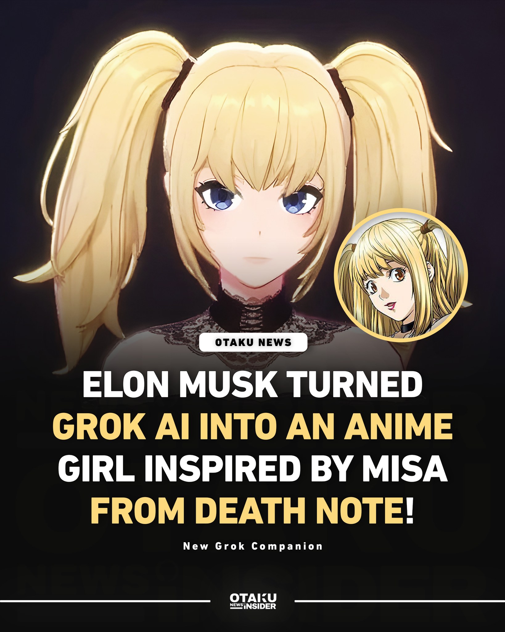 Otaku - Elon Musk Turned GROK AI into an Anime Girl Inspired by Misa ...
