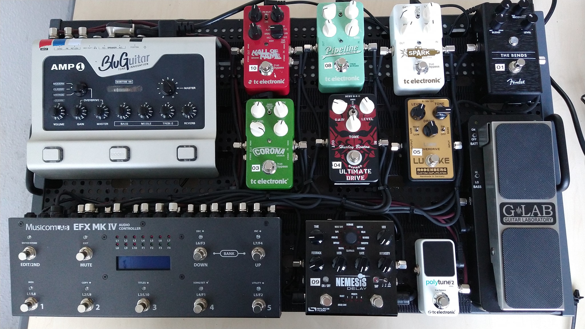 My new pedalboard with amp1 mercury edition. Thanks Thomas Blug