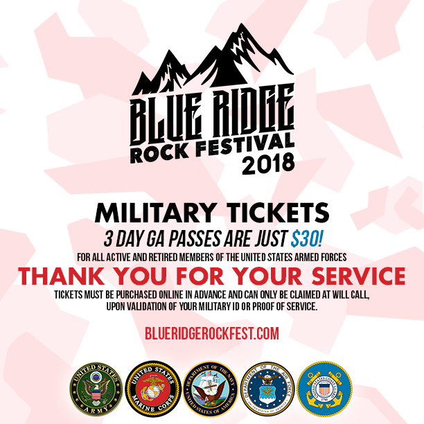 MILITARY TICKETS: Blue Ridge... - Blue Ridge Rock Festival | Facebook