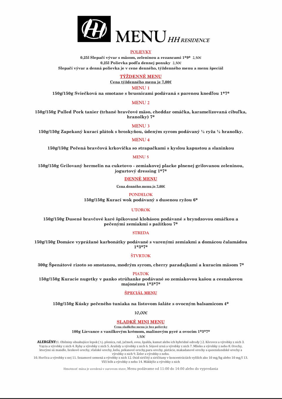 HH Residence restaurant & coffee | Krupina