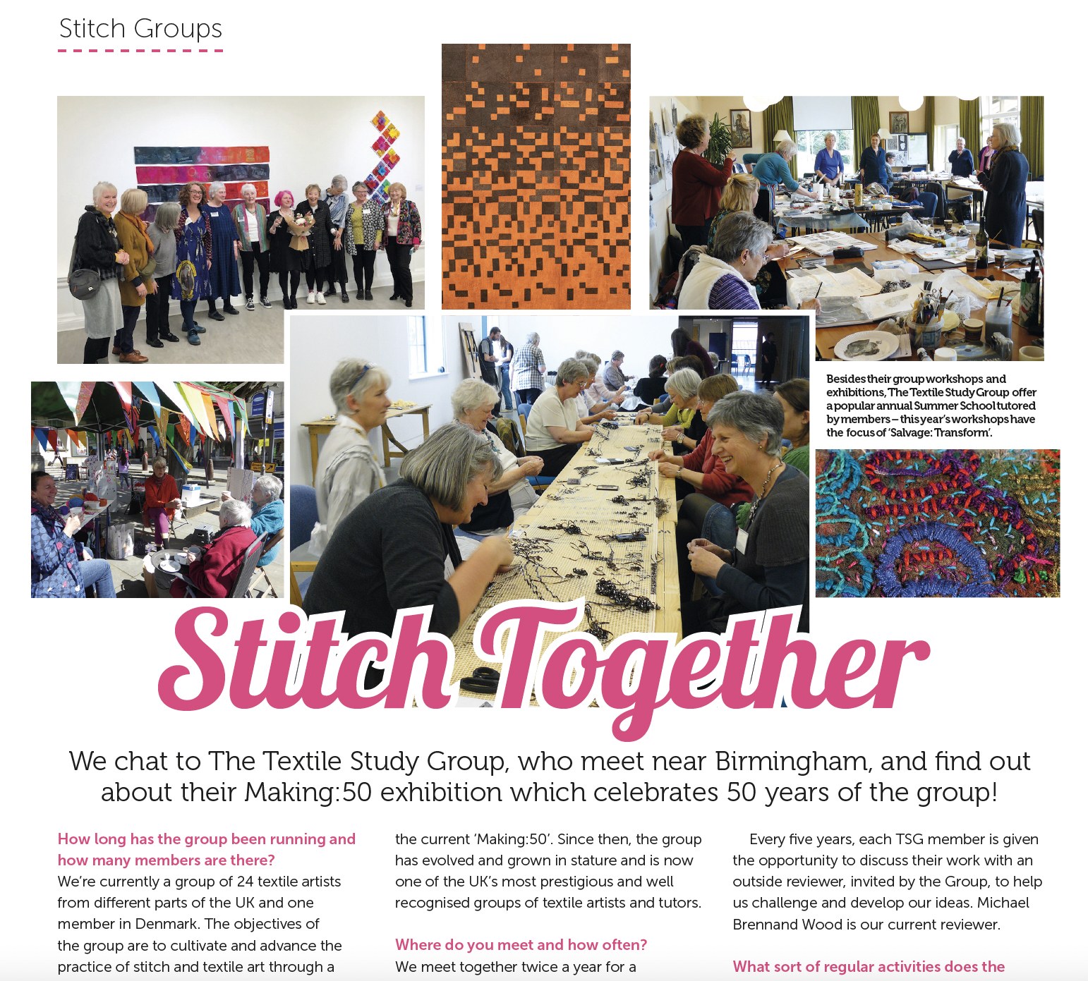 Stitch magazine - Do you belong to a stitching group?...