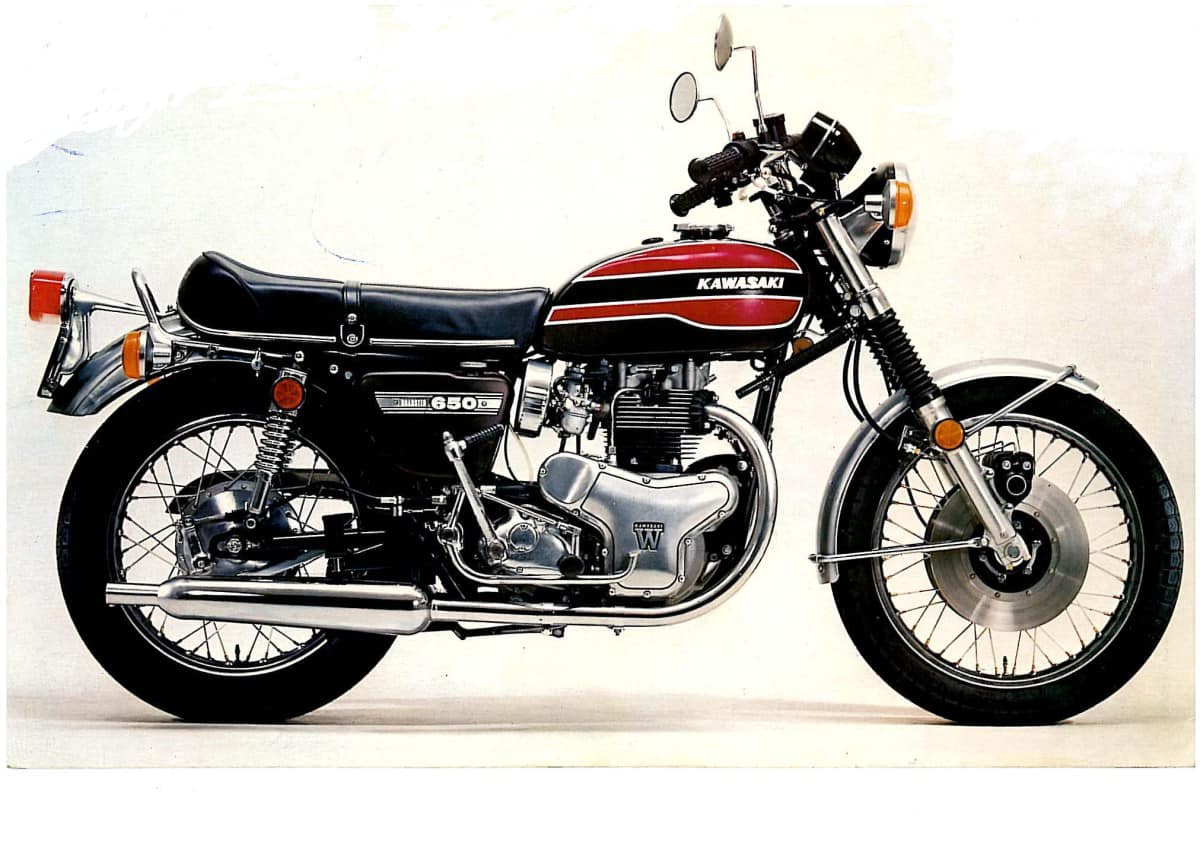 1974 KAWASAKI 650-RS W3 brochure JAPAN