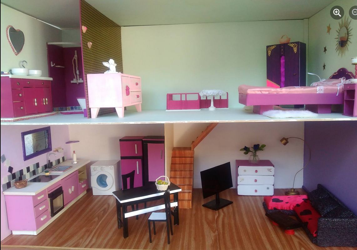 Bibliothèque Miniature En Bois Blanc – 3 étages, 4 Tiroirs – Meuble Maison De Poupée 1:12 – Déco Noël
