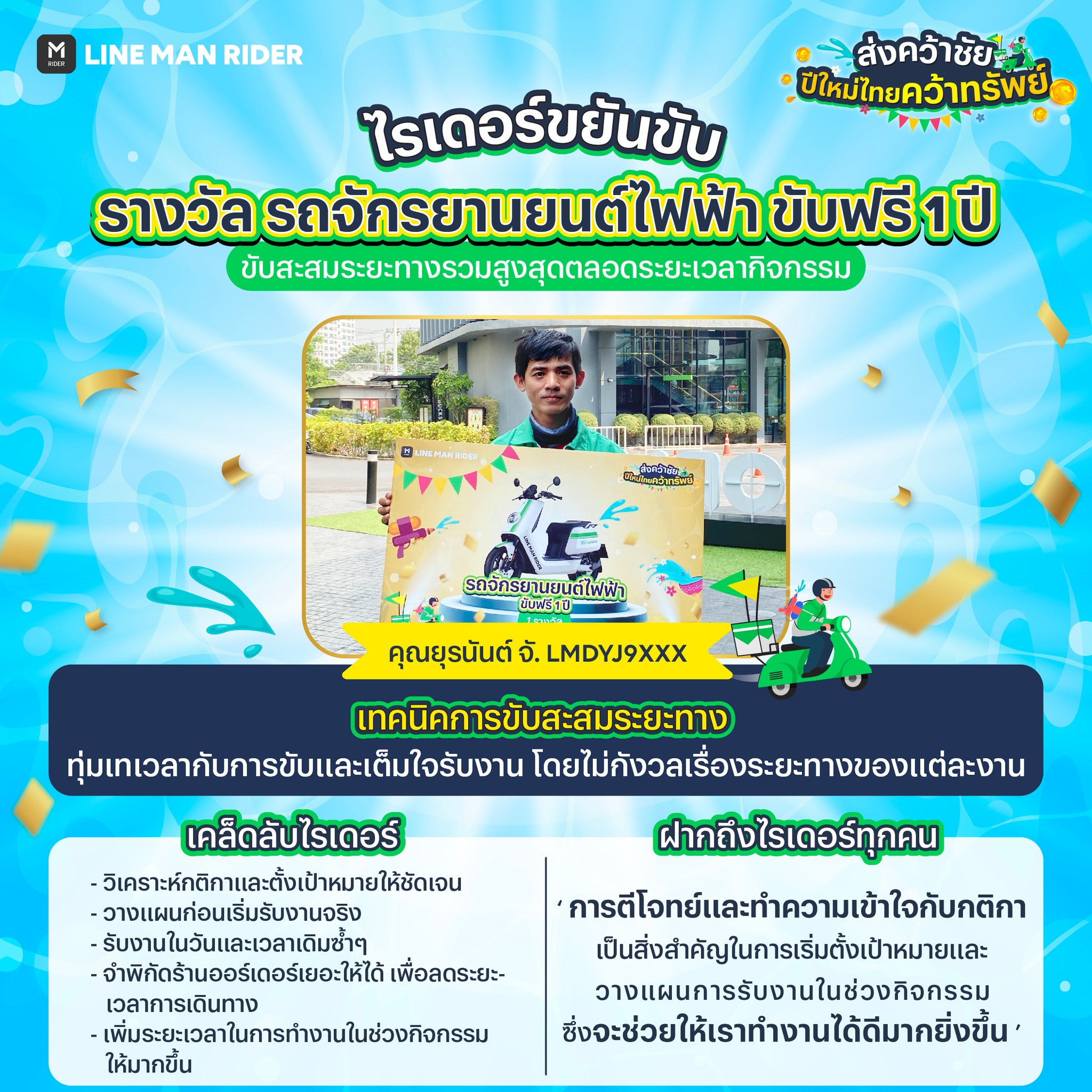 LINE MAN RIDER - 📢รวมเคล็ดลับจากไรเดอร์นักบิดพิชิตรางวัล 💚...